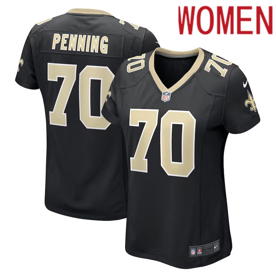 Women New Orleans Saints #70 Trevor Penning Nike Black Game Player NFL Jersey